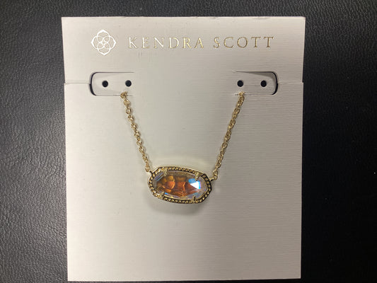 Elisa gold dichroic glass necklace