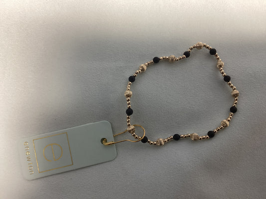 Dignity sincerity pattern 4mm bracelet Matte Onyx