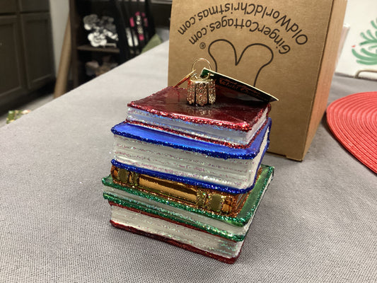 Stack of Books ornament