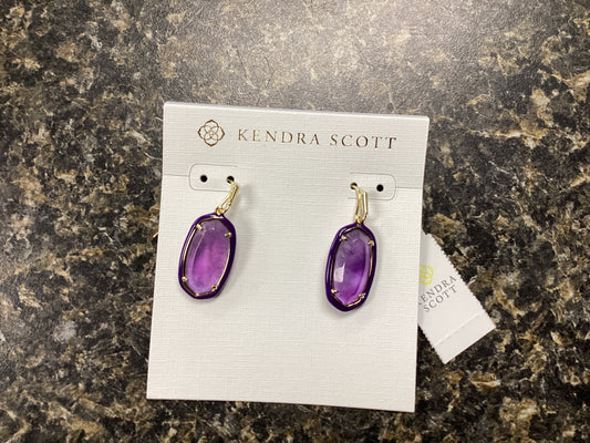 Dani enamel gold amethyst earri