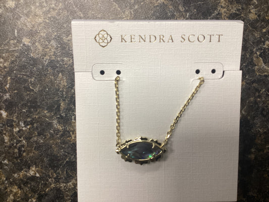 Genevieve gold abalone necklace.