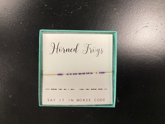 Horned Frogs Morse Code Bracelet