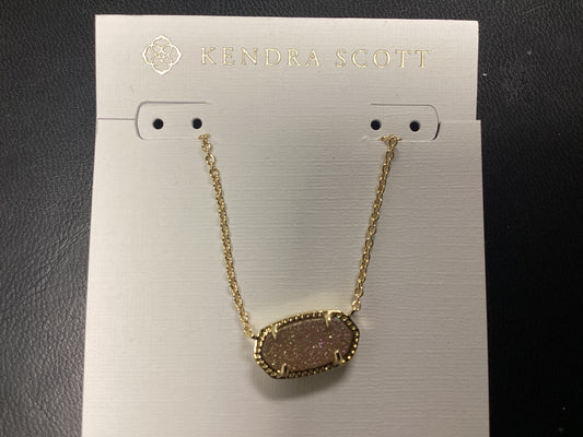 Elisa gold spice drusy necklace