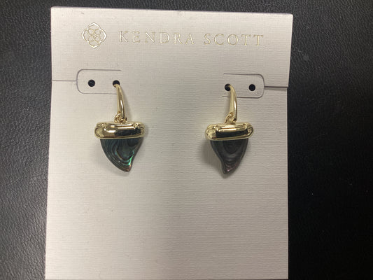 Oleana gold abalone drop earrings