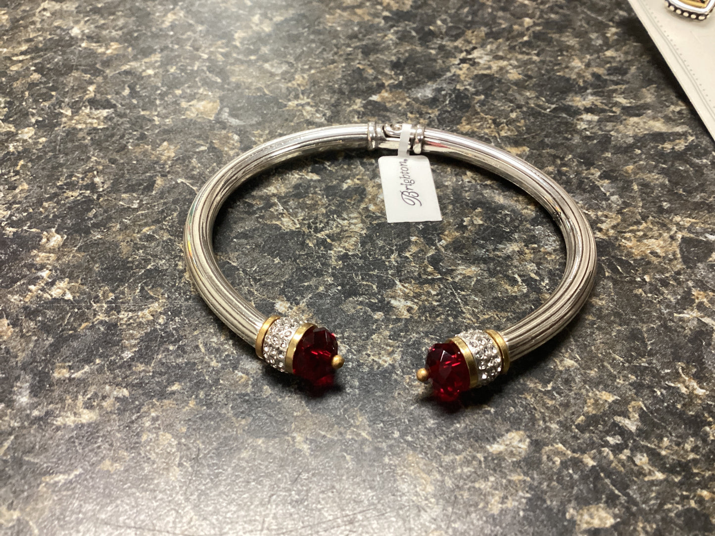Merdian red open hang bangle