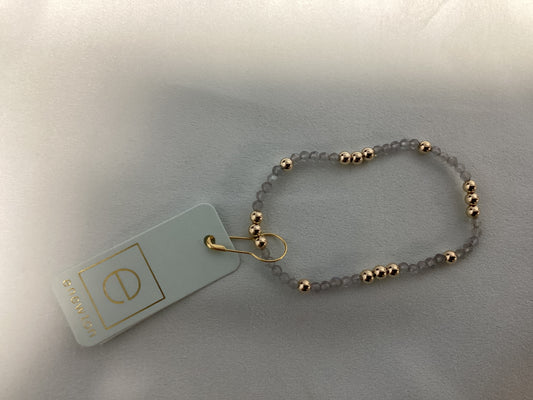 Worthy pattern 3mm bead bracelet Labradorite