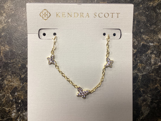 Lillia gold violet strand necklace