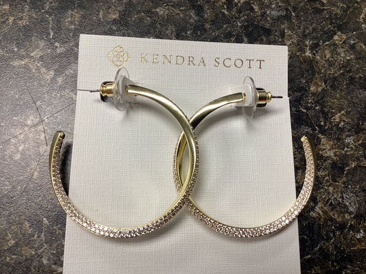 Ella Hoop Ear Gold White crystal