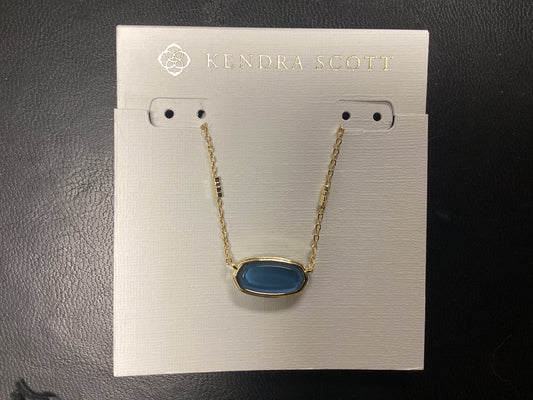 Elisa gold dark blue necklace