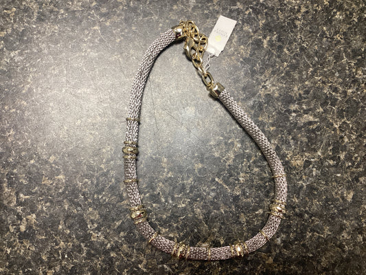Maya gold mixed metal chain necklace
