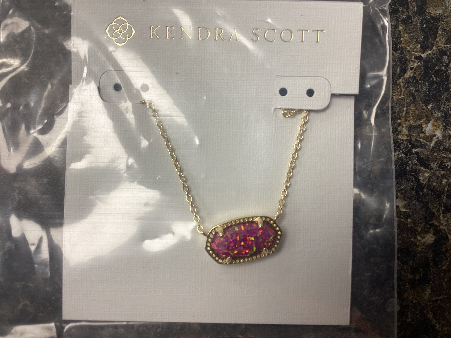 Elisa Necklace Gold Berry Opal