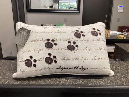 Sleeps With Dogs Accent Pillow