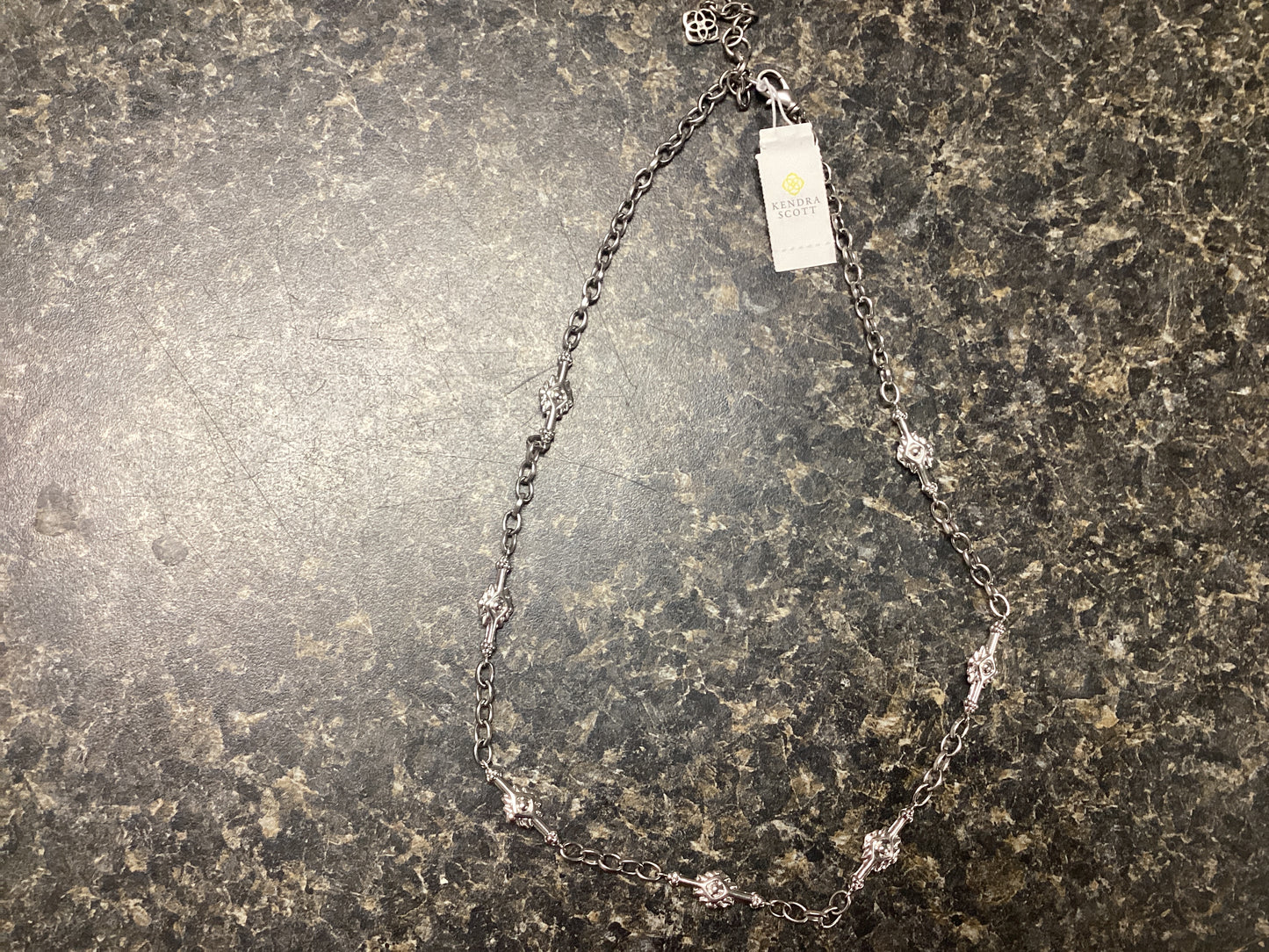 Shiva silver metal strand necklace