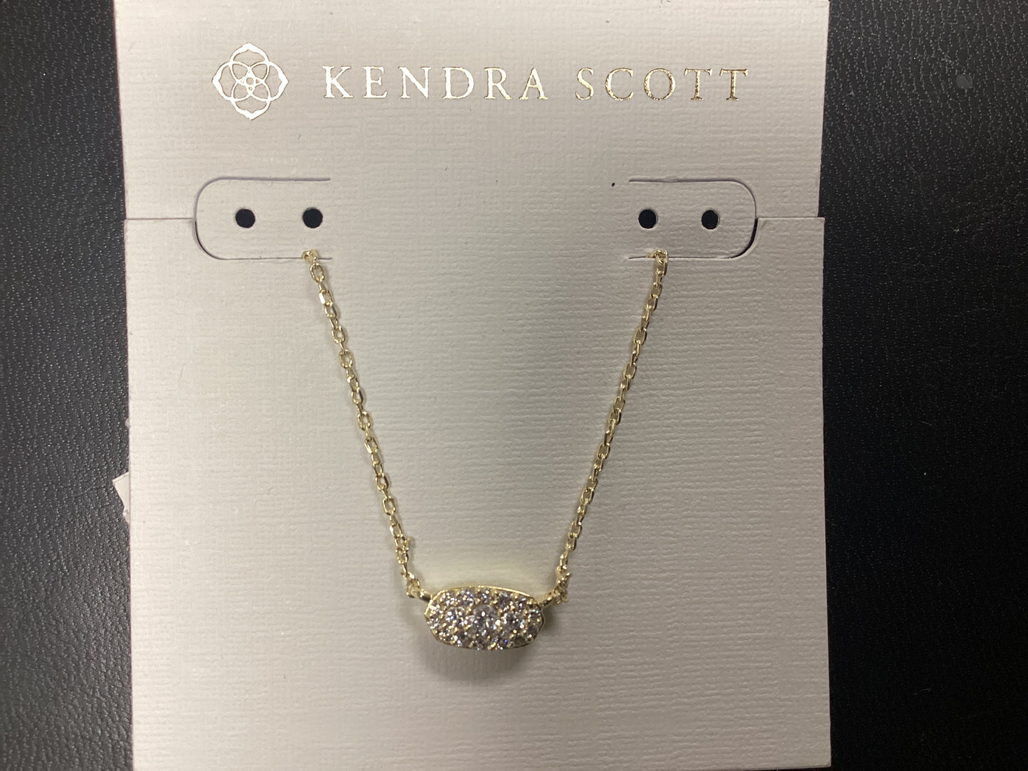 Grayson gold crystal short necklace