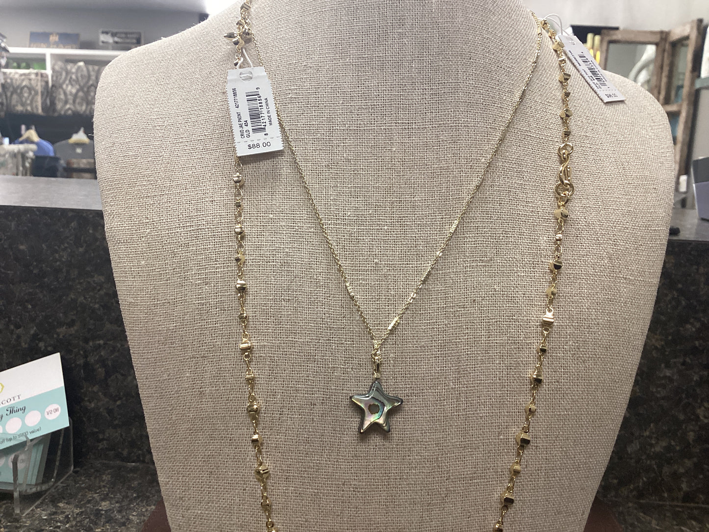 Jae Star gold abalone short necklace