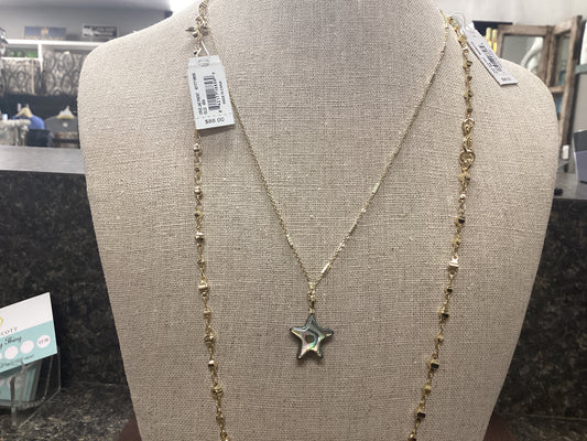 Jae Star gold abalone short necklace