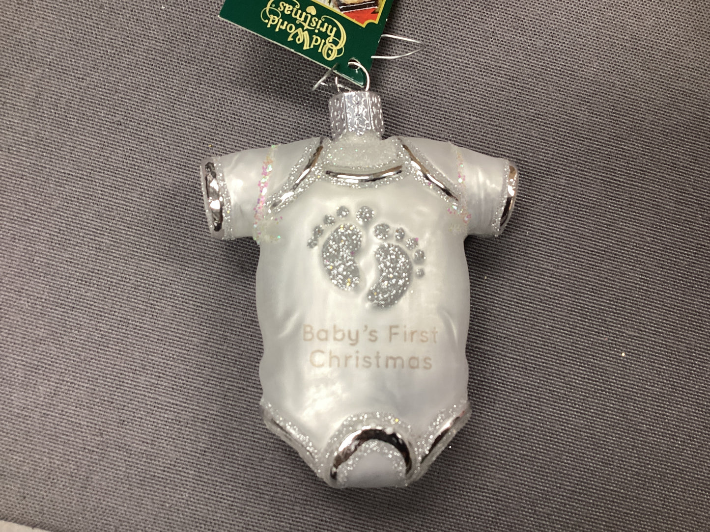 White Baby Onesie ornament