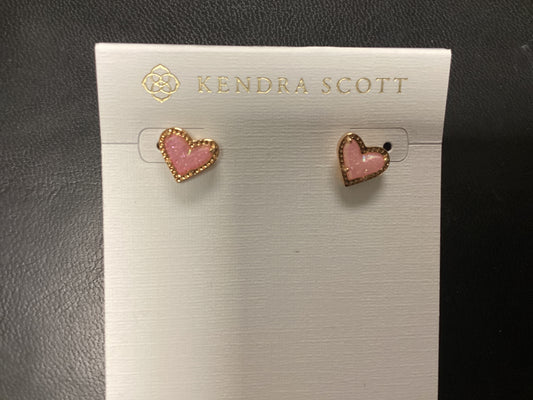 Ari heart rsg pink drusy studs