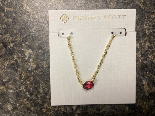 Calin gold burgundy necklace