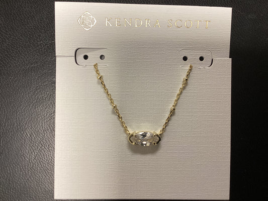 Genevieve gold crystal necklace