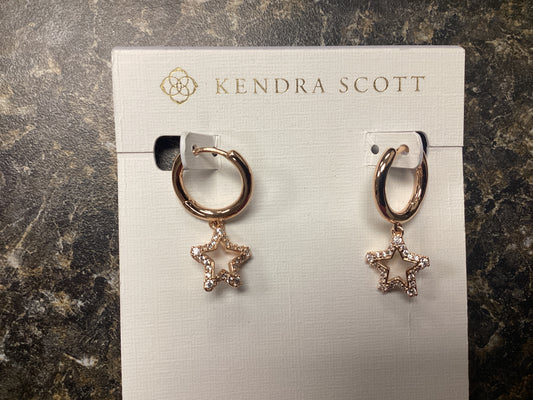 Jae Star rose gold crystal huggies