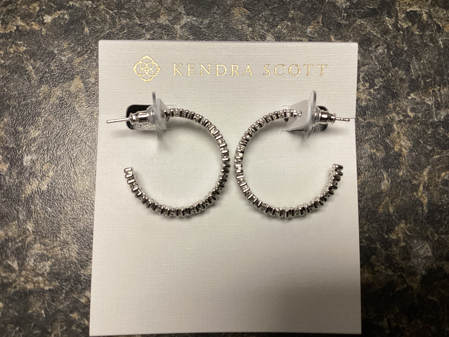 Nydia hoop ear Rhod crystal