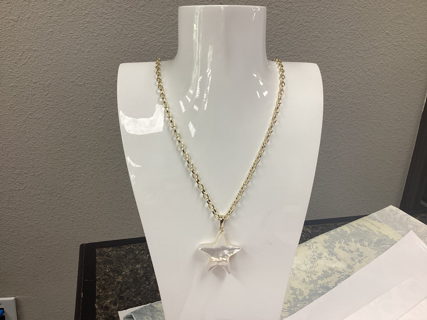 Jae Star gold ivory long necklace