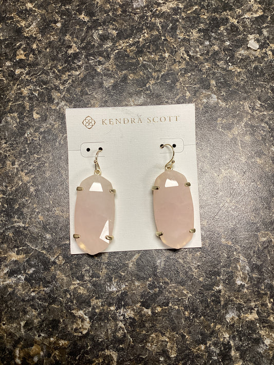 Esme gold rose quartz earrings
