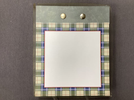 GREEN PLAID PERF PAD