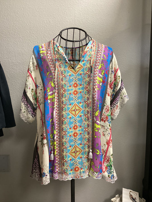 Floral Blouse multi color Small