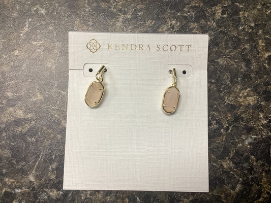 Grayson drop ear gold rosé quartz
