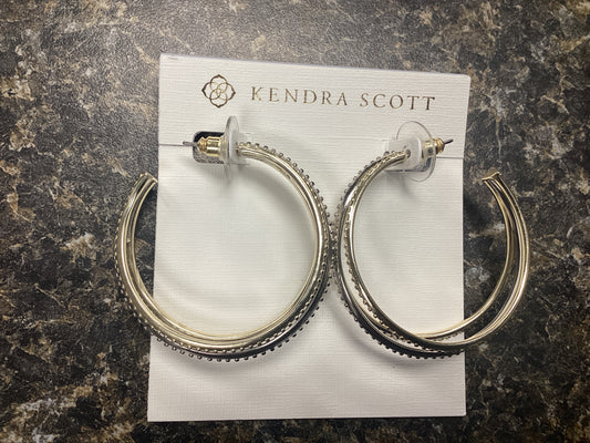 Dana mixed metal hoop earrings.