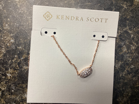 Grayson rose gold crystal necklace