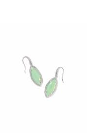 Ophelia silver mint iridescent abalone earrings