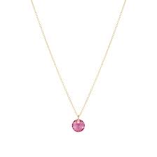16" Necklace Gold Reflection Small Charm October