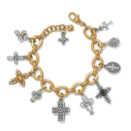 Eternity Cross Charm Bracelet