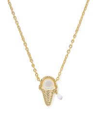 Ice Cream gold ivory pearl necklace