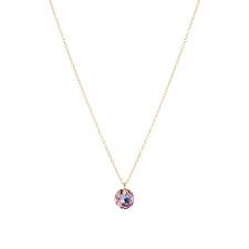 16" Necklace Gold Reflection Small Charm June