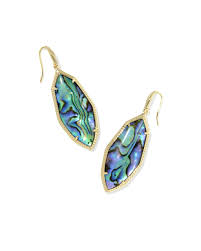 Ophelia gold abalone shell earrings