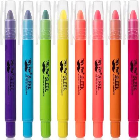 Mr. Pen Gel Highlighter Set 8ct. bright