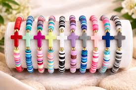 Disk bead bracelet, assorted colors