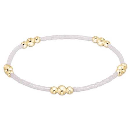 Hope Purpose gold bracelet - silky white