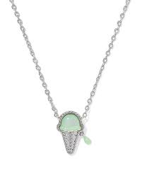 Ice Cream silver mint pearl necklace