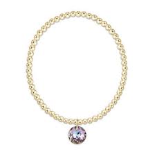Classic Gold 3mm Bracelet Reflection Small Charm June