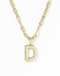 Letter D Bubble gold necklace