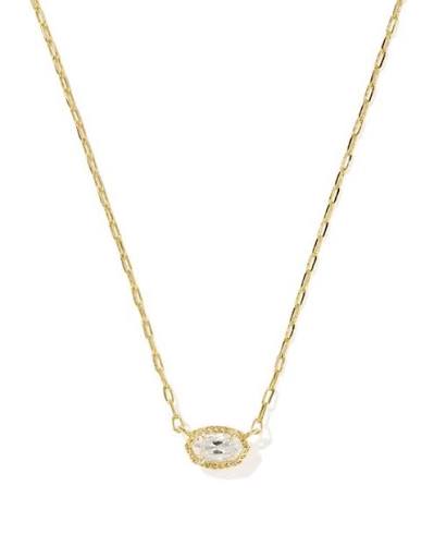 Elisa Mini LUXE Gold White PENDANT Necklace