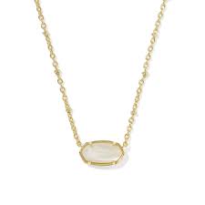 Elisa gold tiger striped ivory pearl necklace