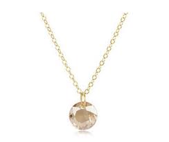 16" Necklace Gold Reflection Small Charm November