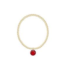 Classic Gold 3mm Bracelet Reflection Small Charm July