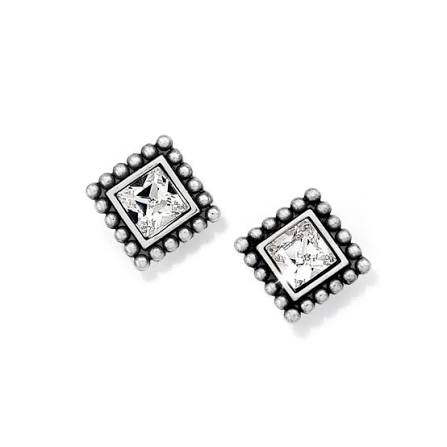 Sparkle Square Mini Post earrin